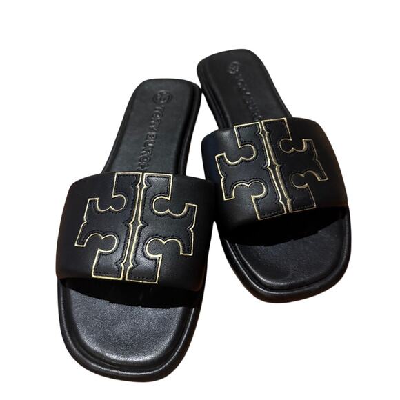 NWT Tory Burch Double-T Leather Sport Slide Sandals – Women’s Size 9 - Picture 2 of 6